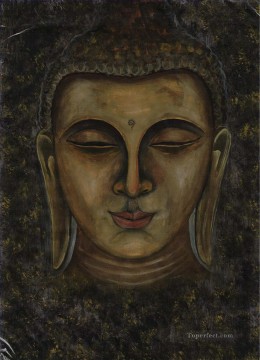  budismo Arte - Cabeza de Buda en budismo gris